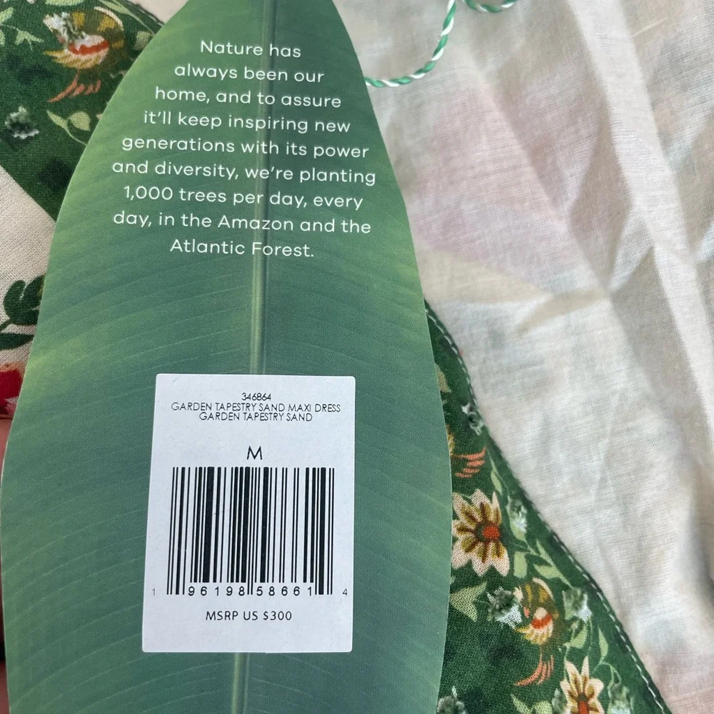FARM Rio Green and Red Floral Maxi Dress - Picture 4 of 5